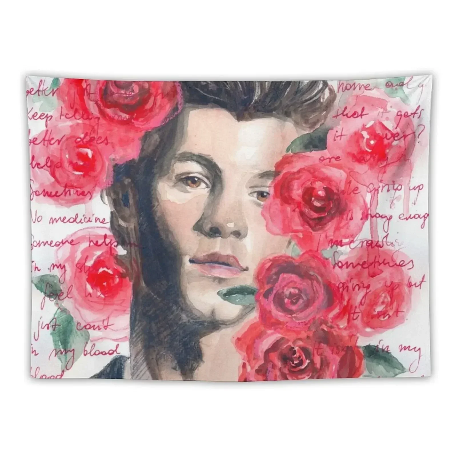 

Bloody roses Tapestry Decorations For Room Nordic Home Decor Cute Room Things Tapestry
