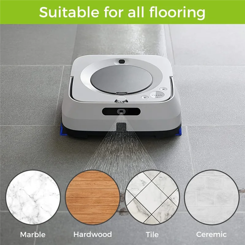 6Pcs Mop Pad Accessories for iRobot Braava Jet M6 Series Ultimate Robot Mop,Washable and Reusable Robot Wet Mopping Pads