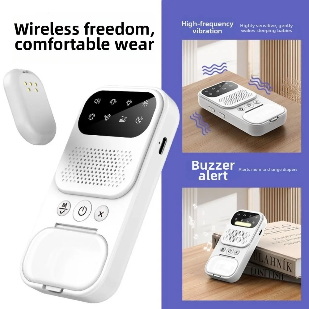 Multi Functional Bedwetting Reminder Device Wireless Sensor White Noise Bedwetting Alarm UV Mode Strong Vibration