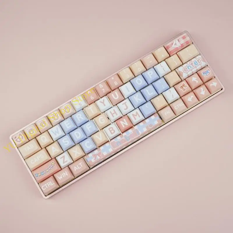 

96BA Colorful 127 Keys XDA Keycaps for Mechanical Keyboard Unique Design