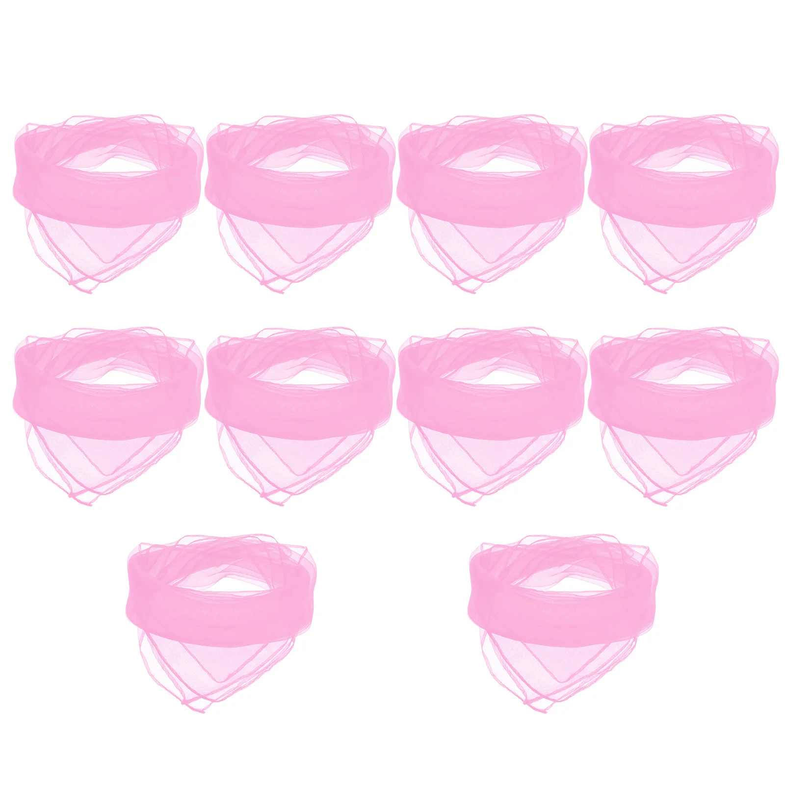 

10pcs Pure Color Square Scarves Silky Lightweight Silk Scarf For Women Dance Performance Kids Play Veil Chiffon Solid Color