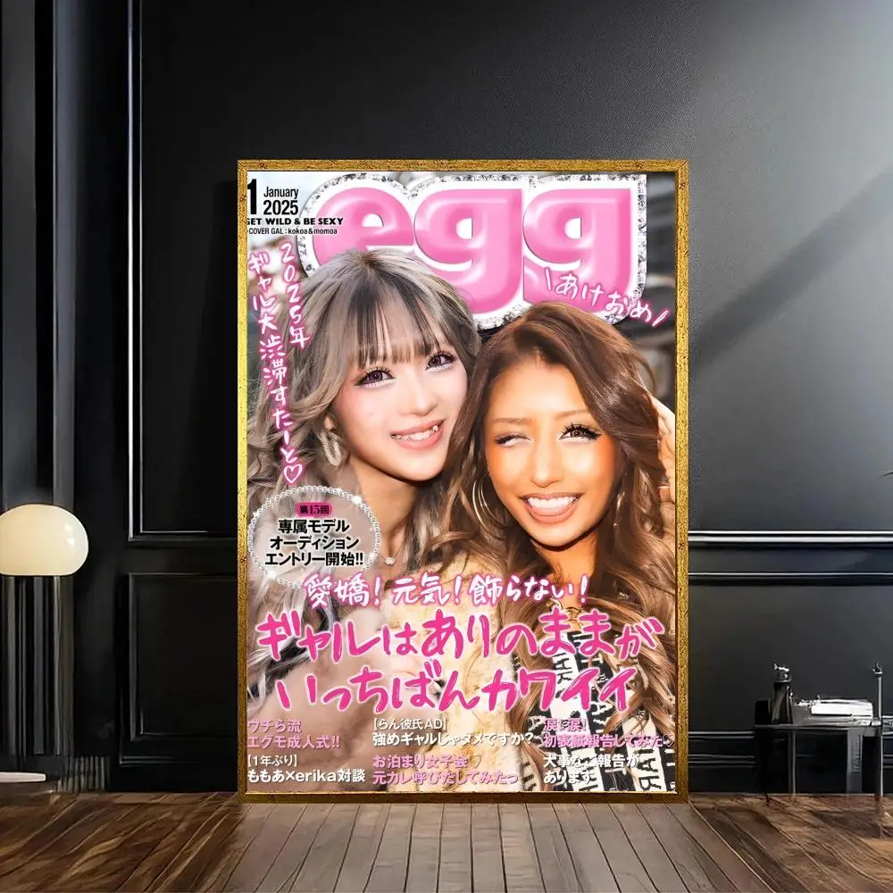 Kunstwerk, Gyaru-Magazin-Illustrationsposter, selbstklebender, wasserfester Papieraufkleber, Wanddekoration für Kaffeehaus, Bar, Zimmer – Detail 11