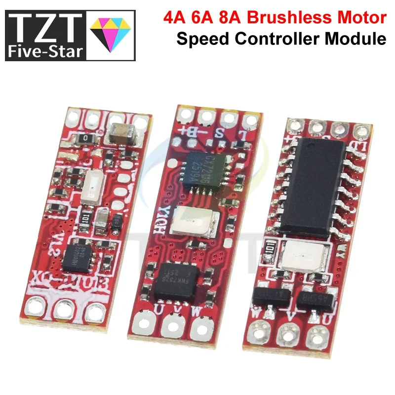 1S-3S DC 3.7V-8.4V 4A 6A 8A Micro Brushless Motor Driver Board Electric Regulator Drive For 1104 1106 1306 1407 Brushless Motor