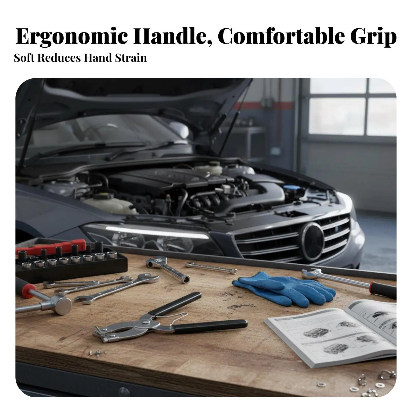 Auto Piston Ring Pliers Stainless Steel Ring Expander for Engine Repair Removal Installation Tool Hand Grip Kit