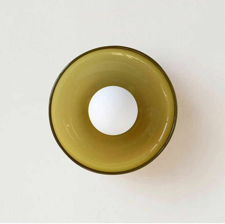 Modern Vintage Glass Ceiling Light Hallway Balcony Kitchen Light Bedroom Ceiling Light Multi-Colored Glass