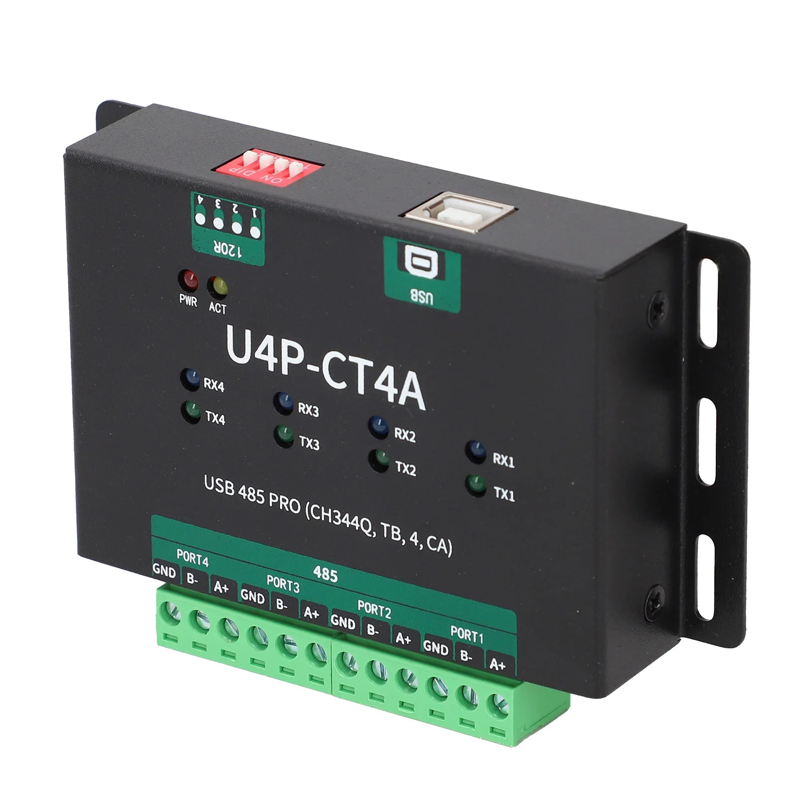 

USB to 4 Way for RS485 Converter Adapter Industrial Grade Isolated USB Serial Port Module for CH344Q Chipset