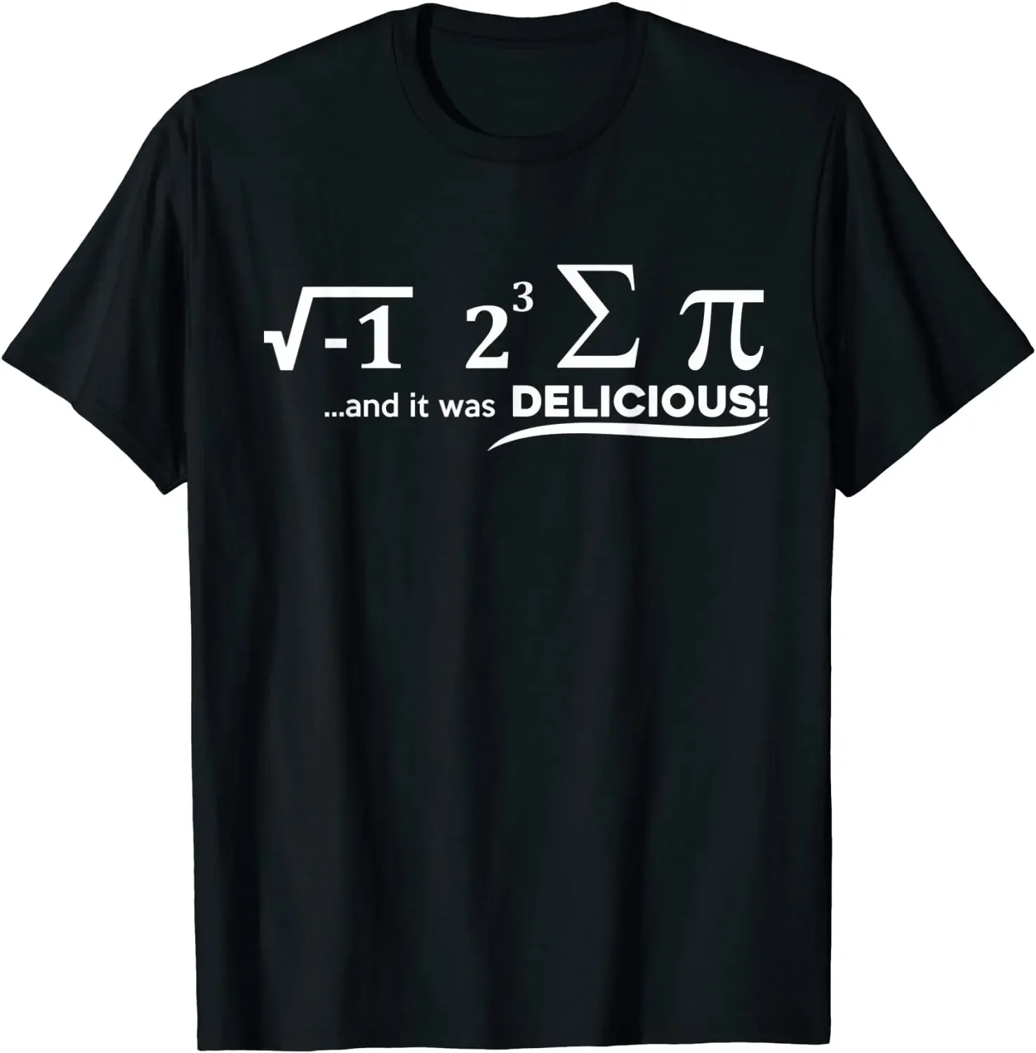 

I Ate Some Pie Funny Math Equation Graphic Tee Men's Short Sleeve Cotton T-Shirt