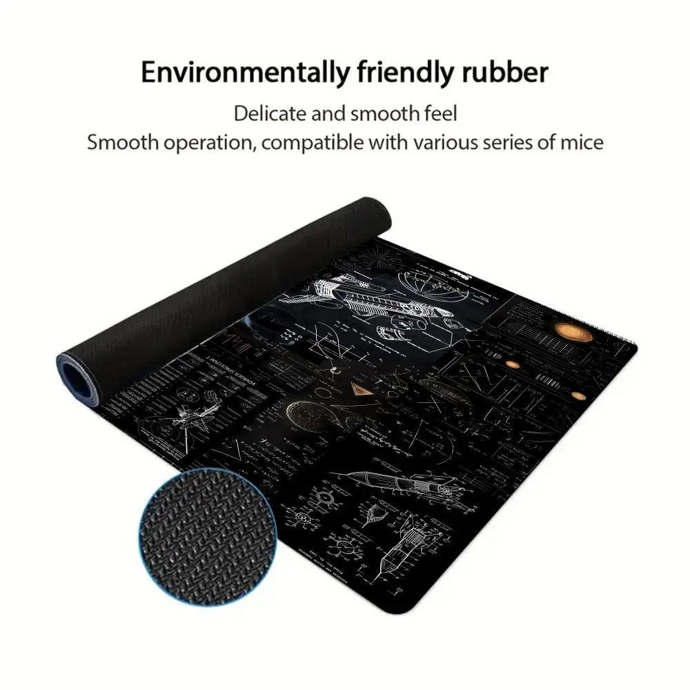 Oversized personalized gaming computer keyboard pad for office use with locked edge mouse pad