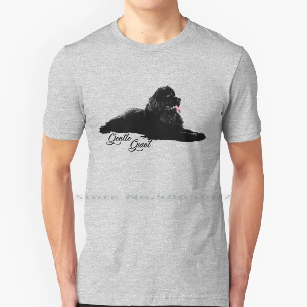 Gentle Giant T Shirt 100% Cotton Newfoundland Dog Newfy Newfie Love Newfielove Com Mighty Fine Graphics Christine Mullis Big