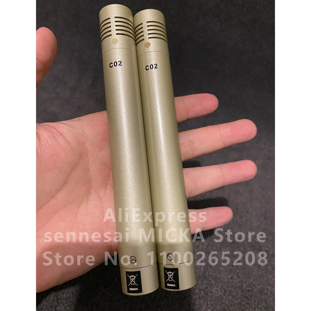 C02 One Pair Condenser Small-Diaphragm Suspension Pencil Shockproof Clip Microphone Piano Mic Pencil Type Record c02 Instrument