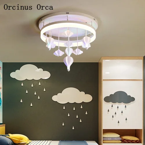 Nordic Modern Simple Hot Balloon ceiling lamp Boys and Girls Bedroom Children's Room Lights Warm Romantic LED White ceiling lamp image 2
