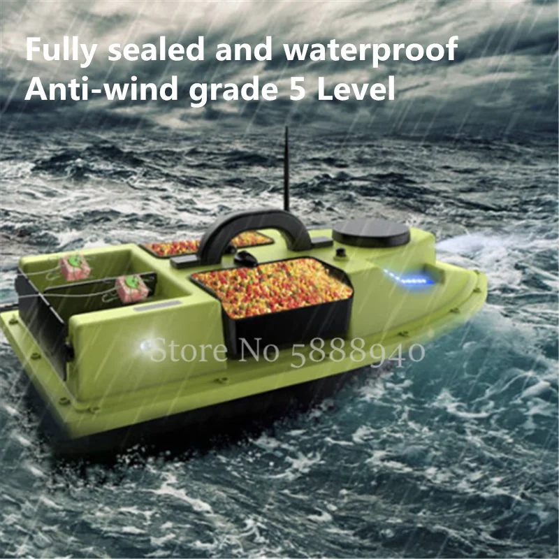 99 GPS Independent Four Hopper RC Fishing Boat 2.4G 600M 3KG Loading 6 Axis Smart Auto Check Waterproof Remote Control Bait Boat