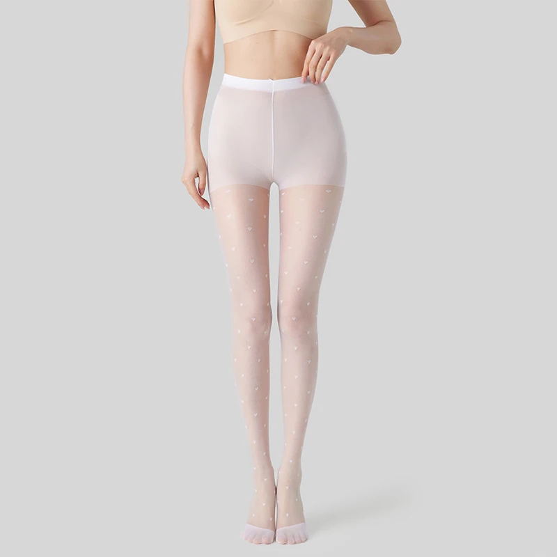 Summer Thin Polka Dot Sheer Pantyhose For Women High Waist Elastic Breathable Tights Lolita Style Pantyhose Reinforced Toe image 6