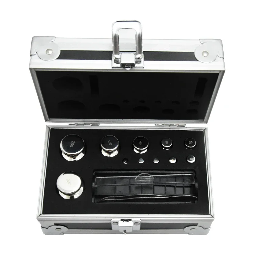 23 pz 1mg-200g Bilancia Digitale In Acciaio Inox Calibrazione Kit Pesi Da Laboratorio Set Laboratorio di Alta Precisione Grammo di Grado