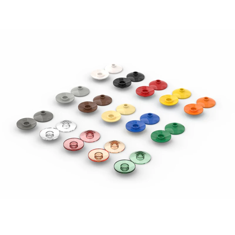 100pcs MOC compatible 4740 building block parts 30063 2x2 circular disc DIY technology parts