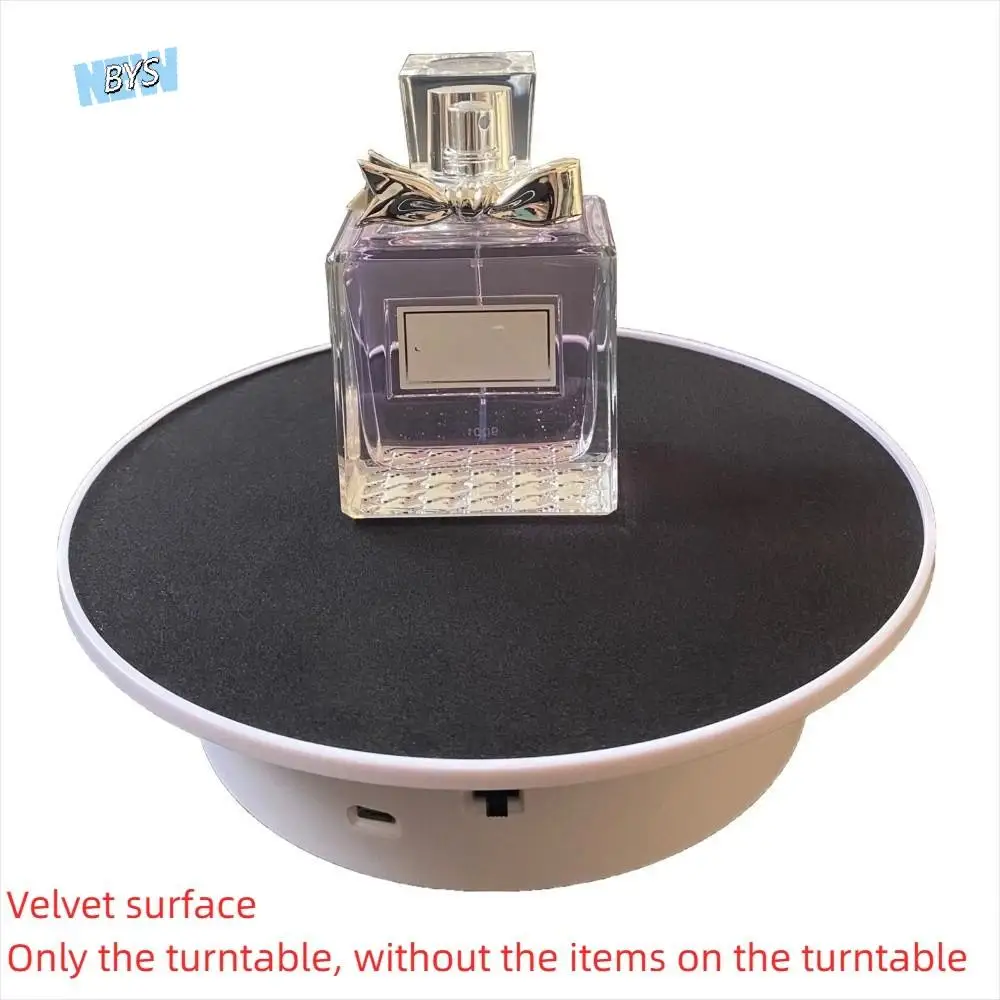 

2 in 1 Rotating Turntable 360° Rotation with Mirror Electric Display Stand Motorized Jewelry Holder Jewelry Display Platform