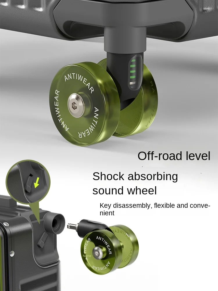 حقيبة سفر بإطار من الألومنيوم بمقبض واسع وحقيبة أمتعة بعجلات مع قفل TSA بسعة كبيرة تحمل على الأمتعة #4