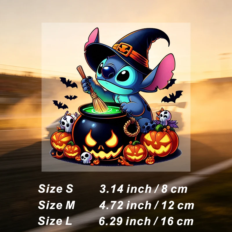 Car Stickers Halloween Cartoon Playful Vinyl Decal Waterproof Die Cut for Fuel Cap Bumper Auto Decor