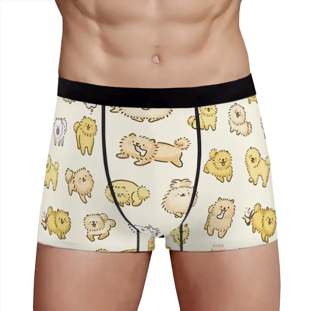 Pom Life Kawaii Pomeranian Doodle  Underpants Cotton Panties Men's Underwear Sexy Shorts Boxer Briefs