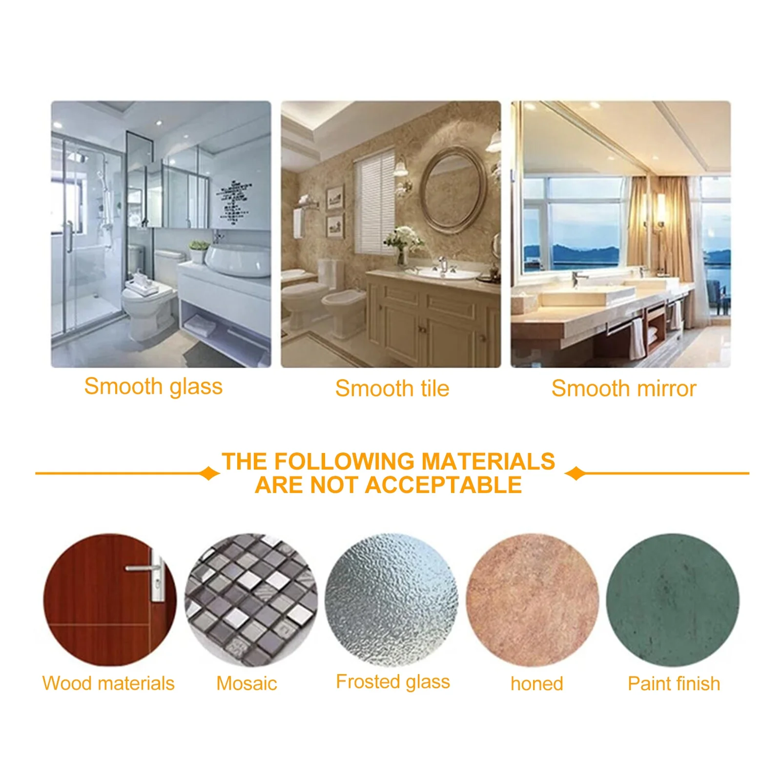 

Suction Cup Towel Ring Premium PVC ABS Material No Drill Wall Mount Bathroom Towel Holder for Smooth Surfaces Tiles Glass Marble