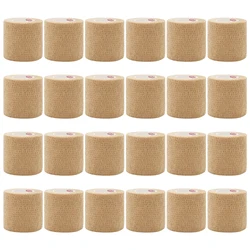 24 Rollen Kindmax Selbstklebende Bandage Beige, elastisch, atmungsaktiv, Sport-Vliesband, Fingerband für Handgelenk, Knöchel, Erste Hilfe