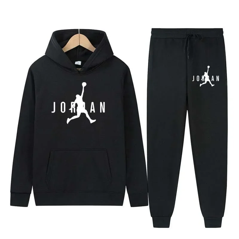 2024 Nieuwe Herenmode Vrijetijdskleding Outdoor Fitness Jogging Hoodie Set Sport Luxe Hoodie Broek Met Hoodie