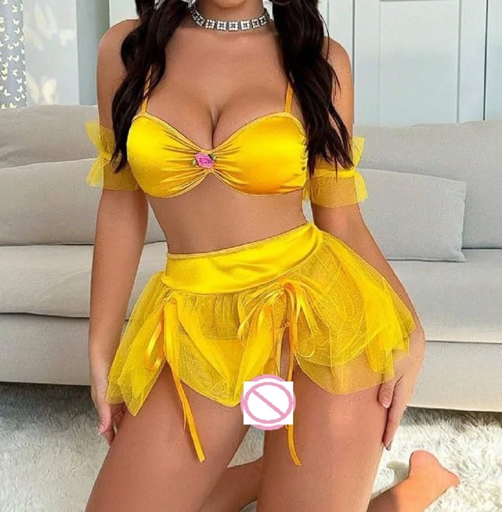 

New Women's Sexy Two Pieces Pushed Up Roleplay Lingerie Dress Lady Sweet Theme Party Cosplay Maid Costumes Fliter Nightwear