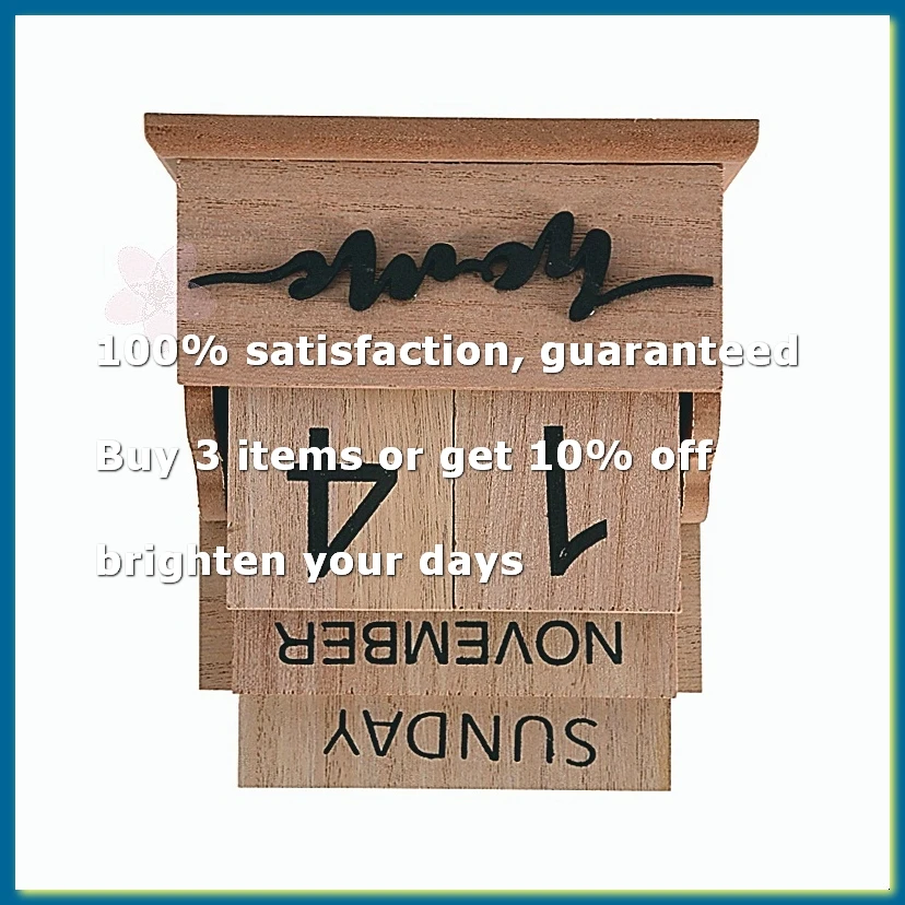 Wooden Flip Desk Blocks Calendar, Plank/Table Calendar Display,for Home/Office Decoration,11.5X6.5X14.5CM,A