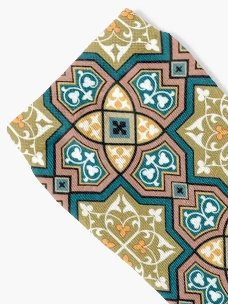 Moroccan Inspired Powder Blue Print Sticker Socks funny gift tennis Running Men's Socks Ladies Men's