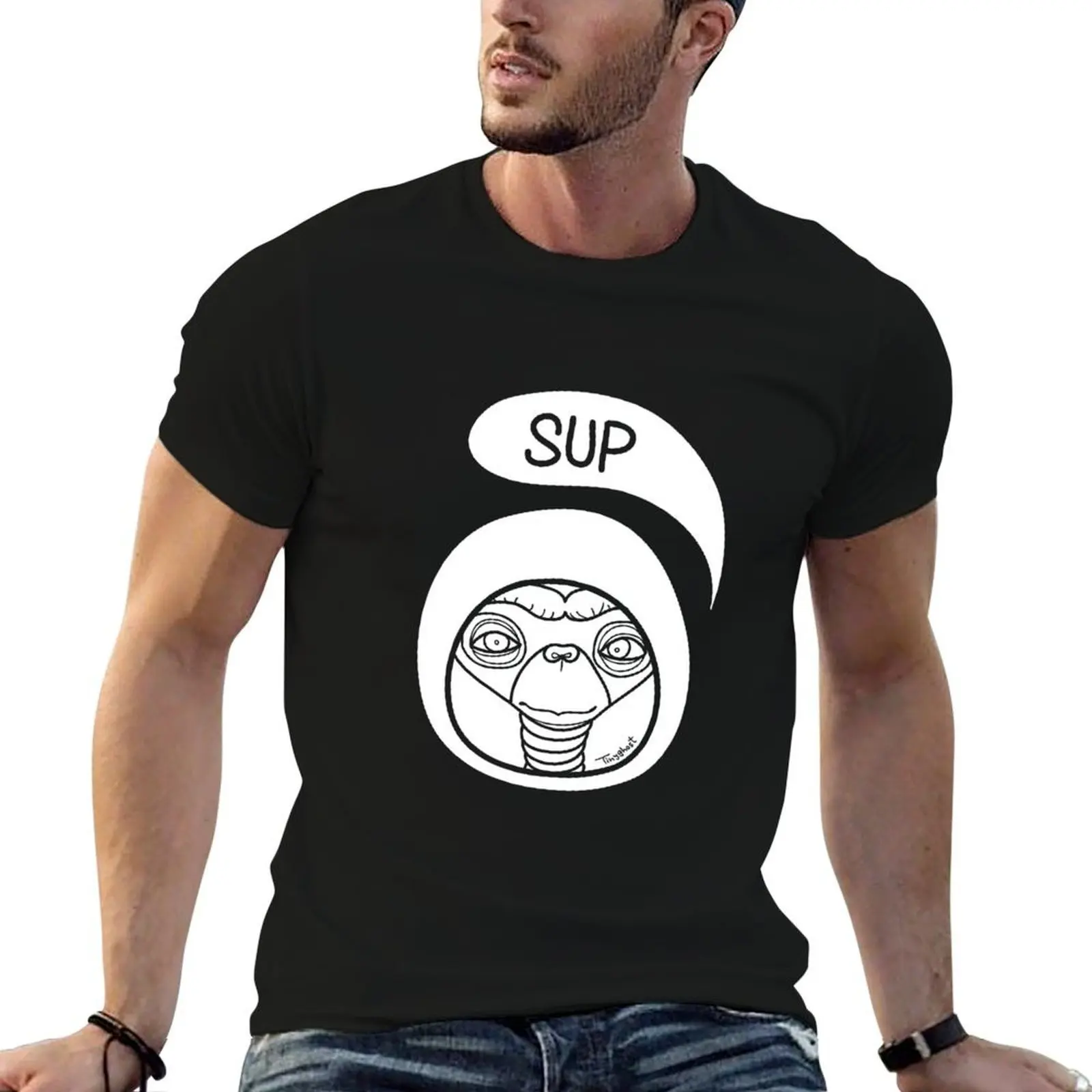 E.T. the Extra Terrestrial Gangsta T-Shirt anime tshirt funny gifts sweat shirts, men