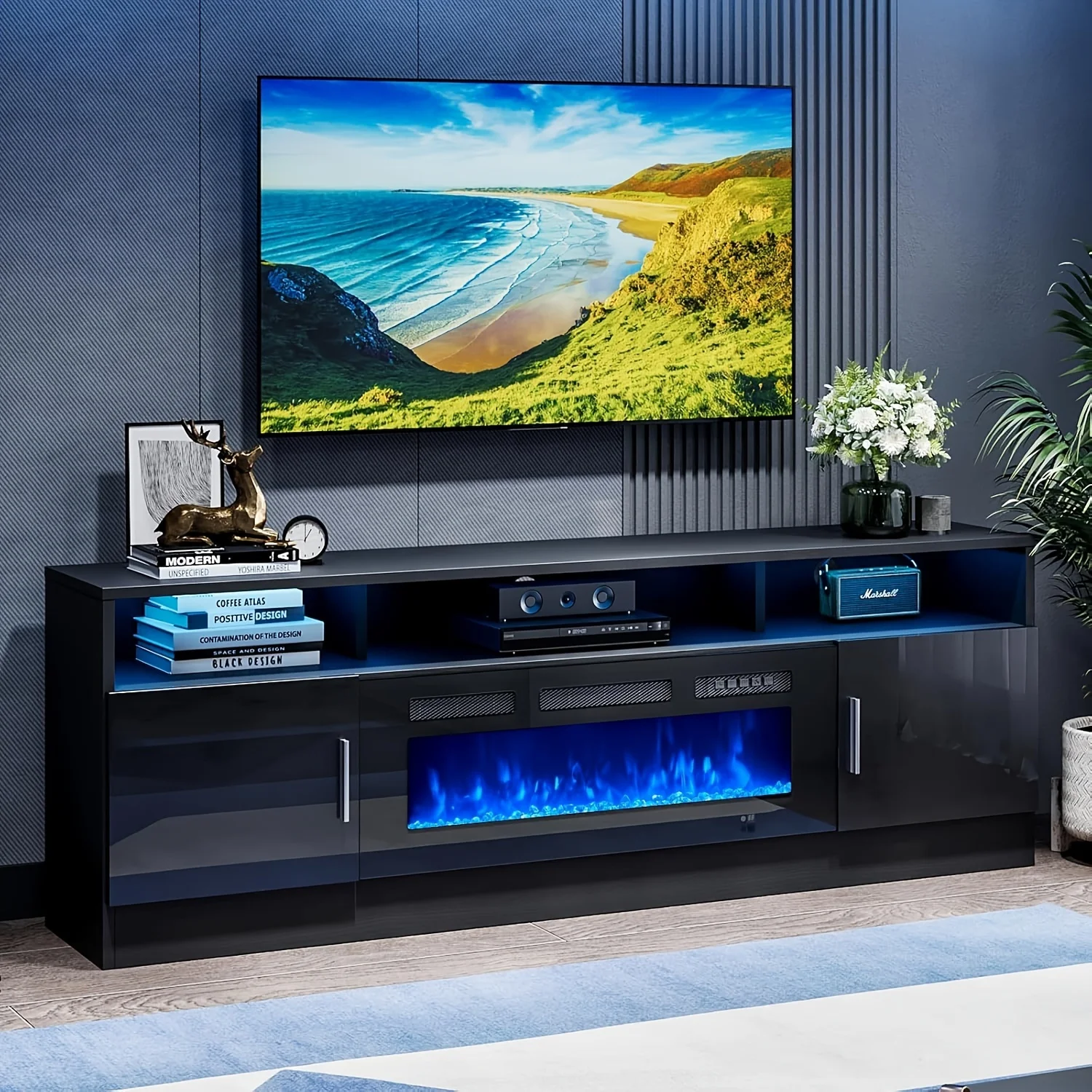 Fireplace TV Stand With 36