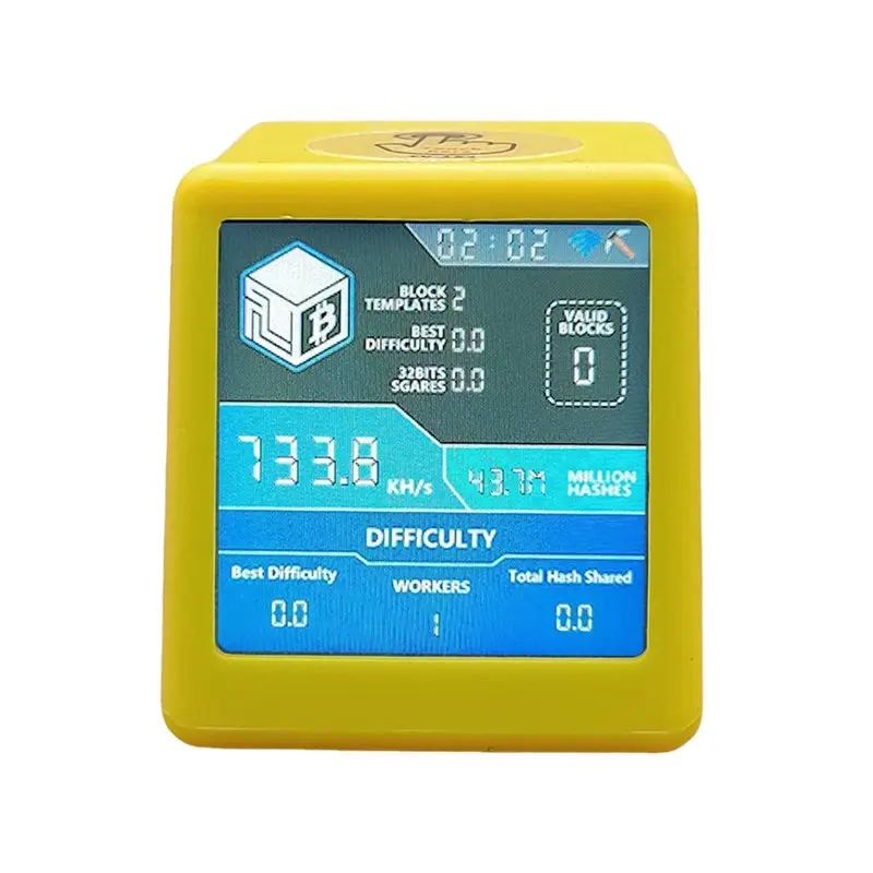 

Nerdminer+ NM Smart TV 730 KH/S Hashrate ESP32 BTC SOLO Lotterys Miner Low Power Silent Operation Desktop Clock