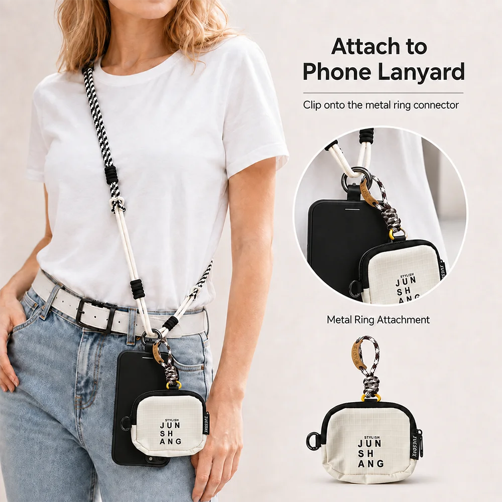 Trendy small bags, coin purses, portable headphones, storage bags, wristbands, suitable phone cases, keychains, pendants