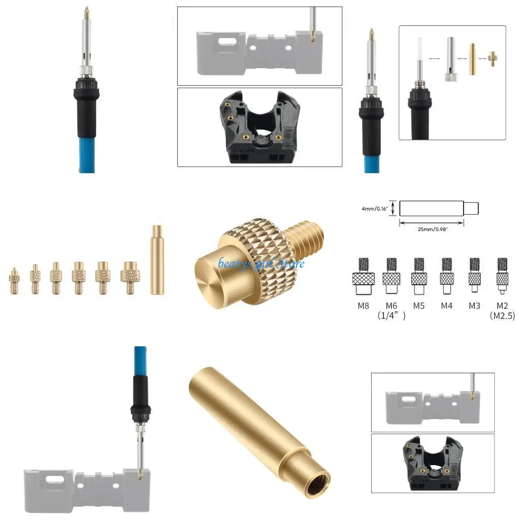

C7AB Heat Melt Insert Nut Brass Knurled Inserts Nut Embed Part Pressed Fit into Connector 3D Printing Accessories M2-M8