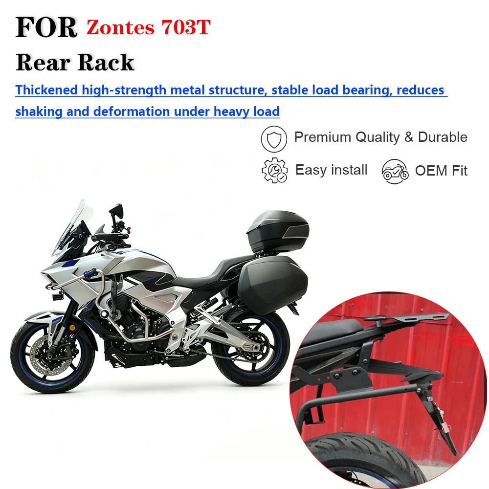For Zontes 703T Motorcycle Side Box Bracket Rear Tail Rack Luggage Support Modification Accessories