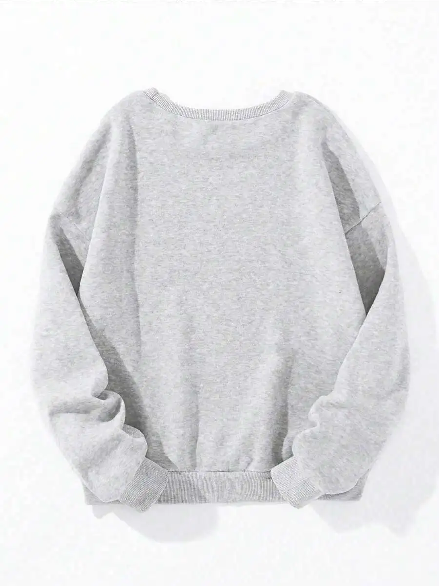 Boy Mom Sweatshirt Women Heather Grey Crewneck Letter Print Pullover New Motherhood Clothes Casual Gift for Mom