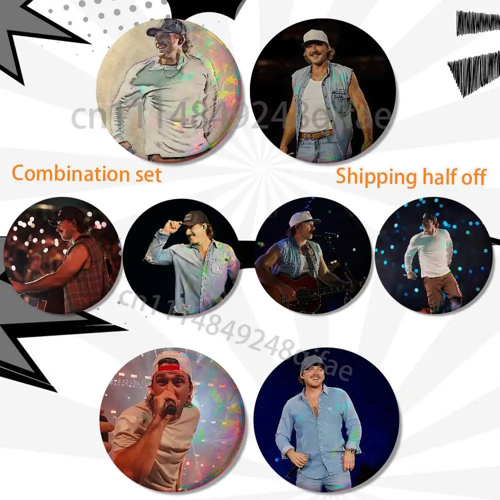I m The Problem Morgan Wallen 2 piece set Badges On Backpack Jacket Cartoon Round Brooches Acrylic Button Pins Collection Gifts