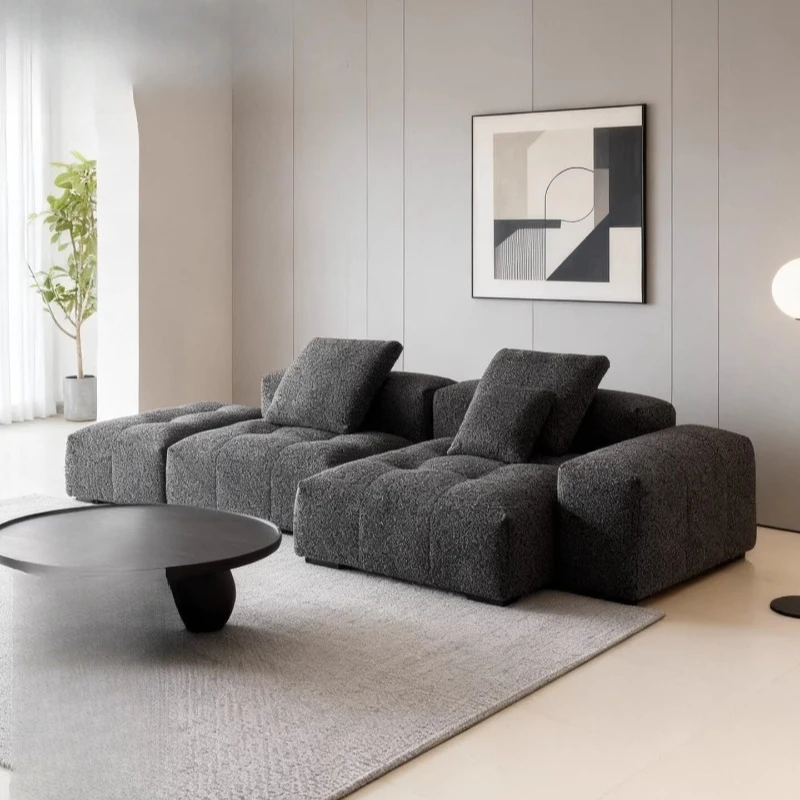 Modern simple pixel module sofa antique cotton and linen home living room sofa new removable and washable fabric sofa
