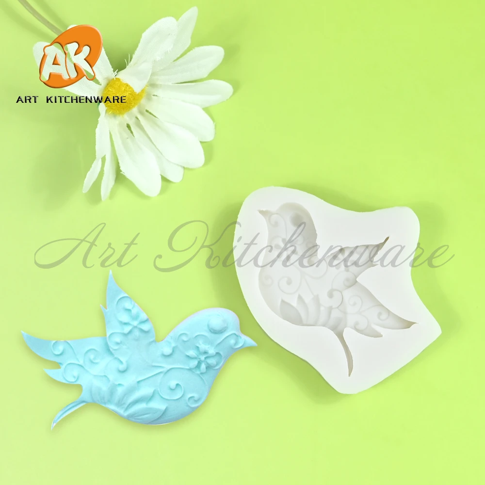 Dove Silicone Mould Pigeon Sugarcraft Fondant Chocolate Moulds Cake Decorating DIY Resin Clay Molds Kitchen Bakeware Accessories