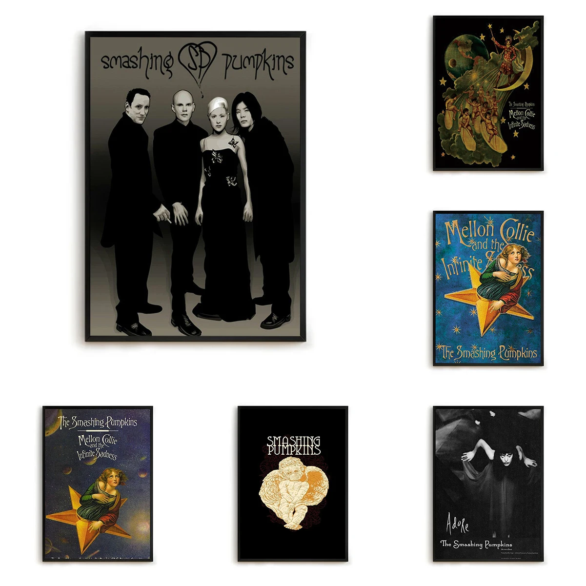 

The Smashing Pumpkins Band Poster Room Decor Canvas Wall Art Mural Home and Decoration Interior Posters Vintage Coffee House Bar