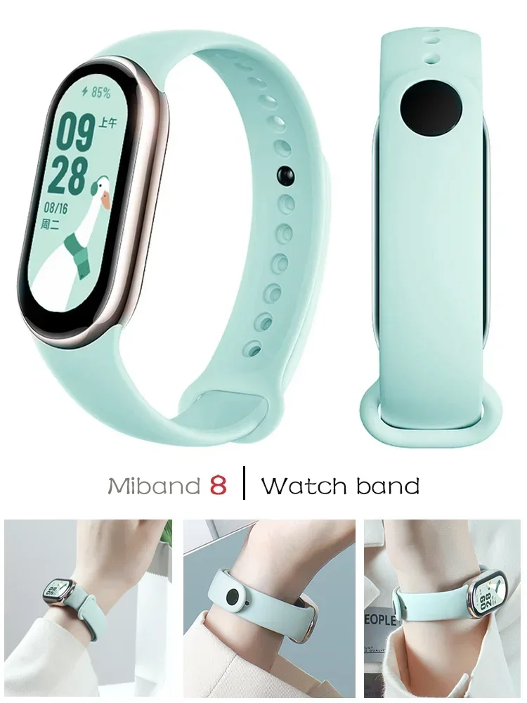 Pulseiras esportivas para xiaomi mi band 8-9 nfc substituição miband9/8 pulseira de silicone à prova