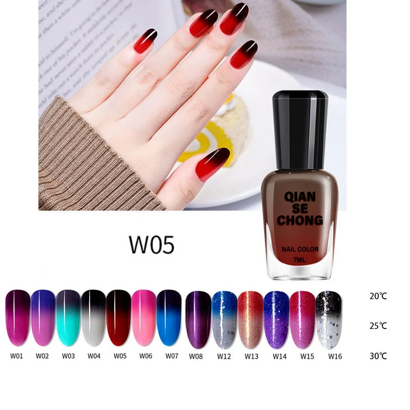 

Thermal Color Changing Gel Nail Polish Soak Off Temperature UV Gel Varnish