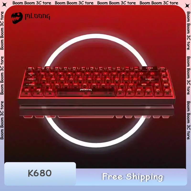 

Mloong Planet K680 V2 Wired Mechanical Keyboard Type-C Custom 68 Key 1000hz Rate Gaming Keyboard Office Pc Accessories