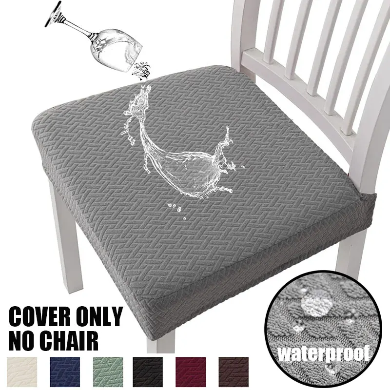 Fundas Elásticas para Asientos de Silla en Colores Sólidos, Impermeables, Extraíbles, Lavables, Antipolvo, para Cocina, Restaurante y Hogar
