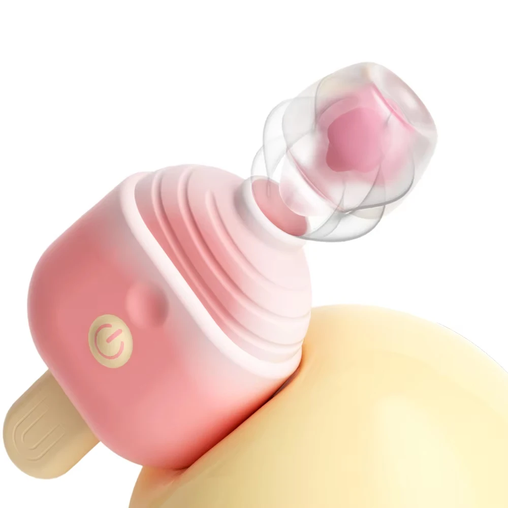 Mini Ice Cream Shaped Sucking Vibrator Nipple Vaginal Massager G-spot Powerful 10 modes Masturbation Sex Toy For Women Adults