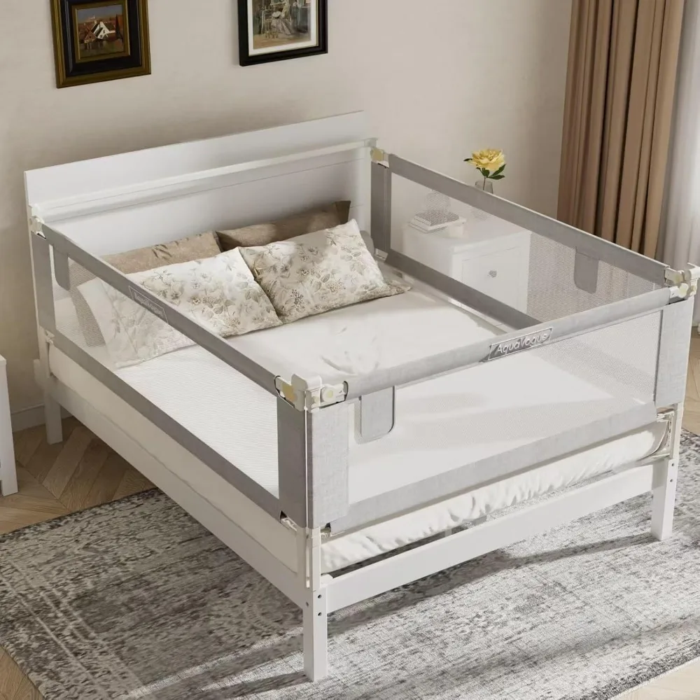 

3-Piece King Size Bed Rails for Toddlers - Height Adjustable Baby Bed Rail Guard Specially Designed for King Size (78.74 x 78.74