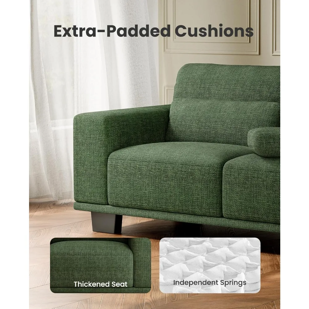 AMADA HOMEFURNISHING 40 كرسيًا لغرفة المعيشة، كرسي للقراءة، كرسي مميز، أريكة صغيرة لغرفة النوم، كرسي بذراعين كبير الحجم في منتصف القرن #3