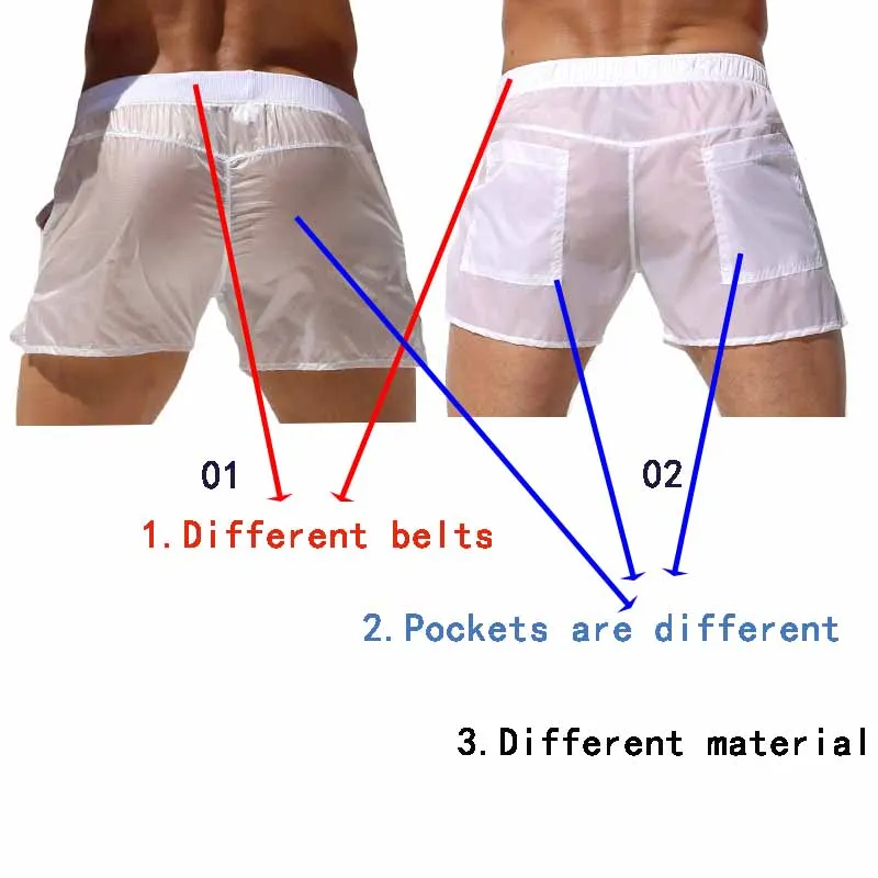 ALSOTO Fully Transparent Mens Swimwear Swimsuit Sexy Swimming Trunks Sunga Hot Mens Swim Briefs Maillot De Bain Boxer