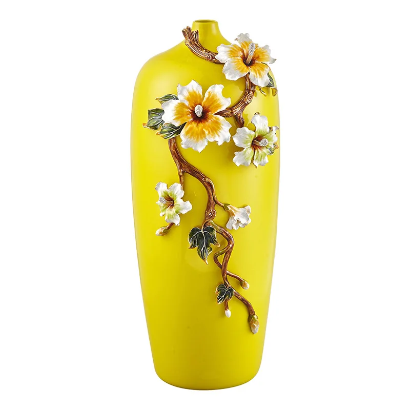 

Enamel colored vase ornament Jingdezhen ceramic large art decoration