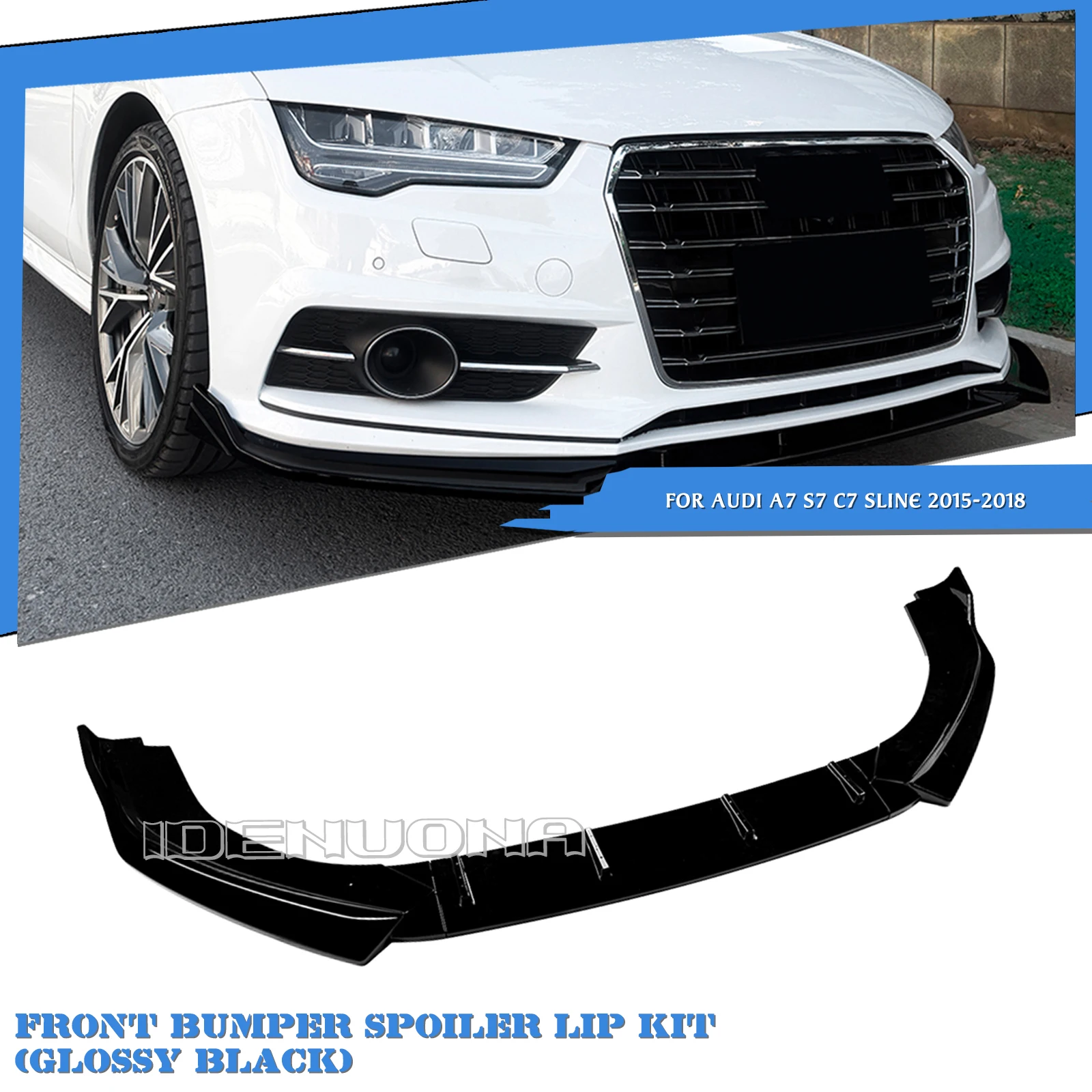 

Автомобильный передний бампер, спойлер, нижний сплиттер для Audi A7 S7 C7 Sline 2015 2016 2017 2018